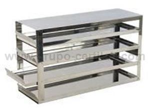 RACK COM GAVETAS PARA 12 CAIXAS DE 75 mm